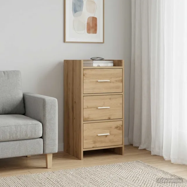 vidaXL Dressoir Artisanaal eiken 40 x 36 x 80 cm Bewerkt hout Bruin