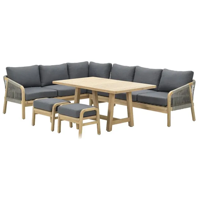 Garden Impressions Santos 5-delige L/D set links -acaciahout ZAND