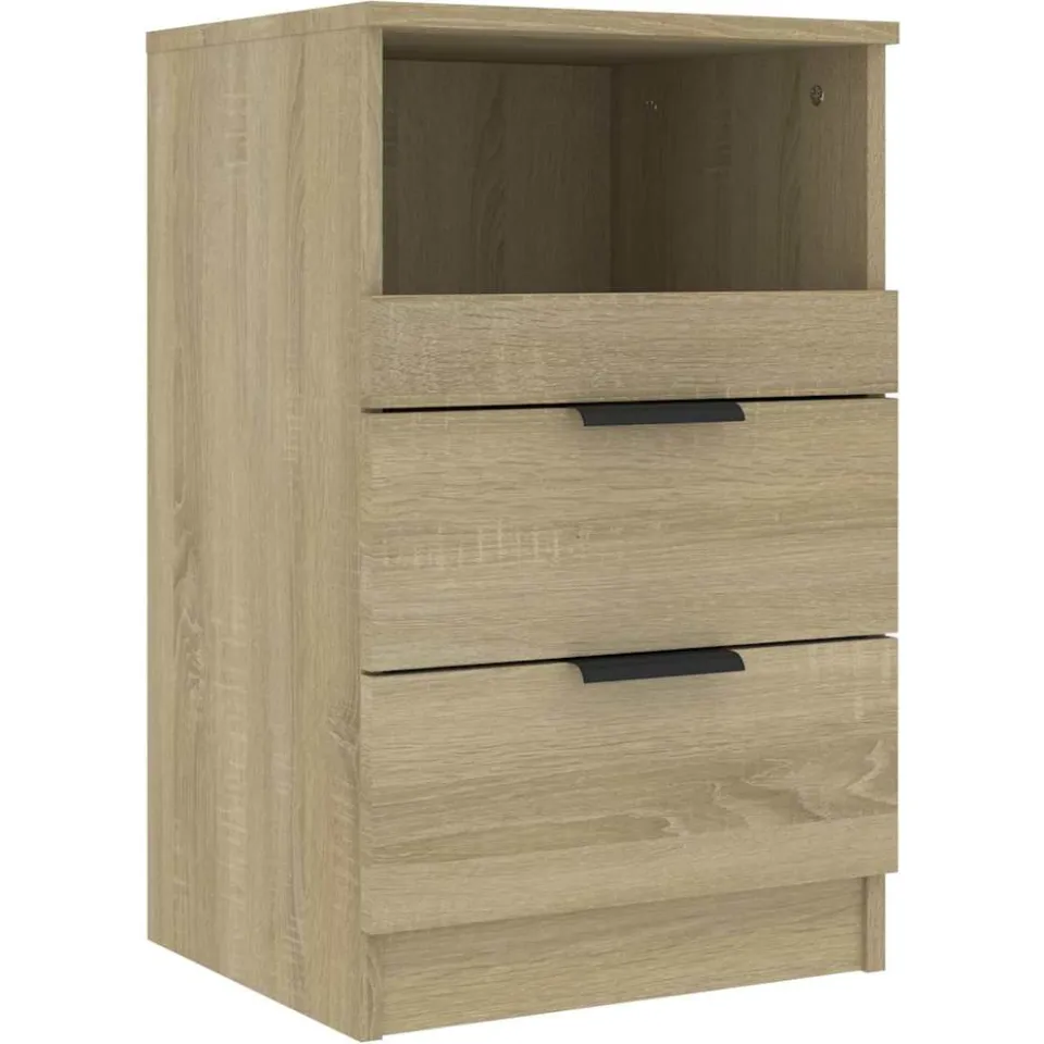 vidaXL Nachtkastje bewerkt hout sonoma eikenkleurig, foto 3
