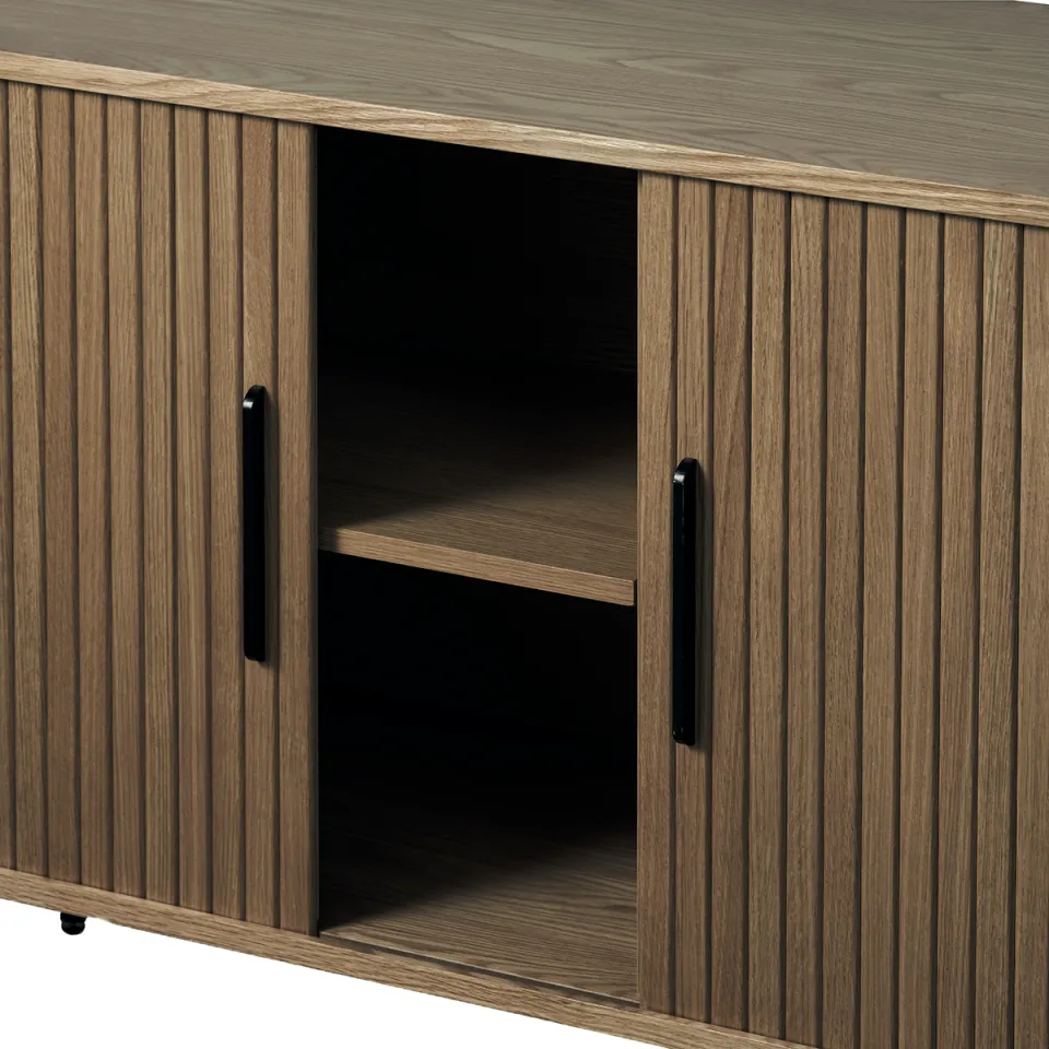 Olivine Lenn houten dressoir gerookt eiken - 180 x 45 cm, foto 5