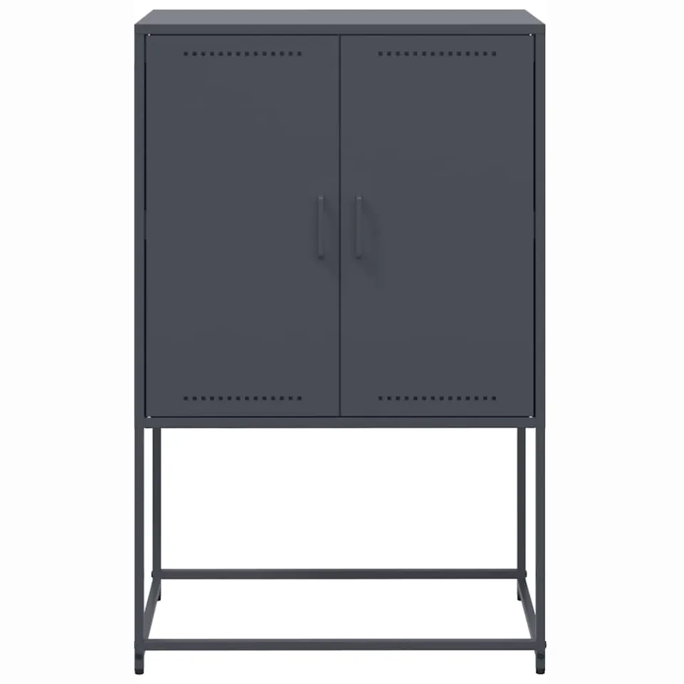 vidaXL Hoge kast 68,5x38,5x107 cm staal antracietkleurig, foto 3