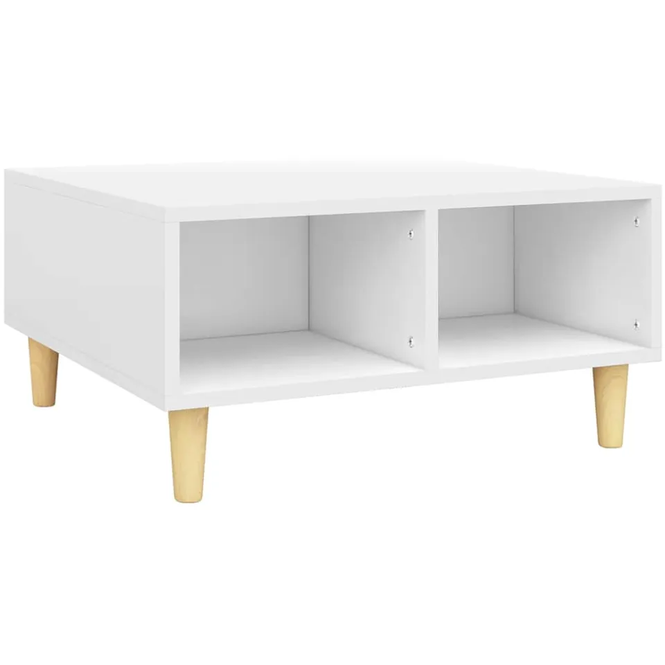 vidaXL Salontafel 60x60x30 cm bewerkt hout wit, foto 3