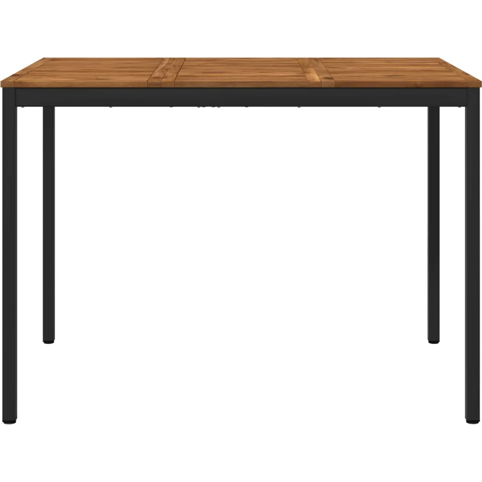 vidaXL Tuinbar Tafel NAARDEN Naturel en Zwart 147 x 88,5 x 105 cm Bruin