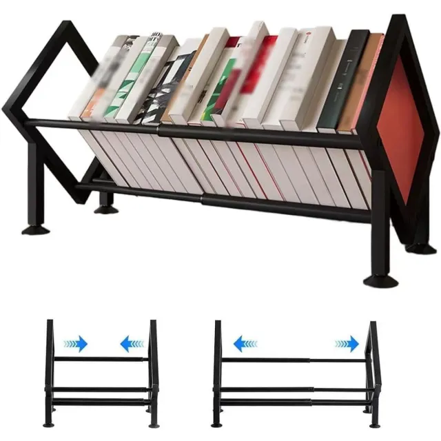 Nosheir Klein bureau - Element - Boekenplank - Minischap - Uitschuifbare Metalen Tafelplank - Ruimtebesparend - Boekenorganizer voor Kinderbureaus -Kantoren en Woonruimtes - Zwart