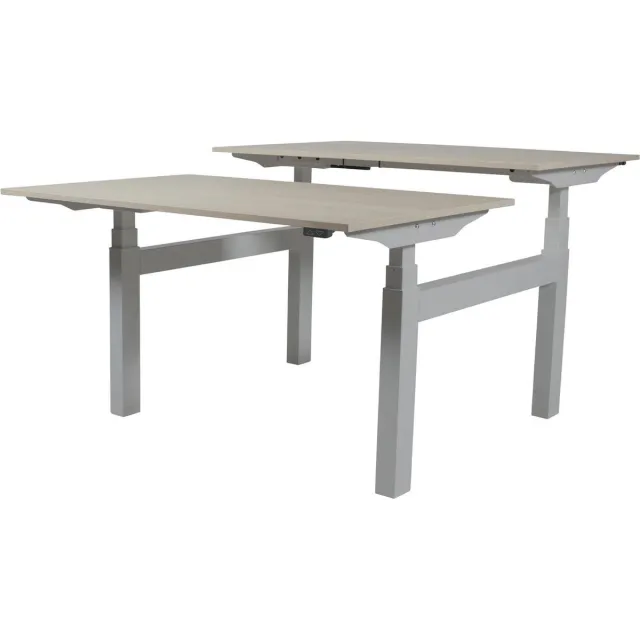 Schaffenburg Zit Sta Bureau (2pp) - Elek 160x80/80 Havana Kersen - alu frame Aluminium (RAL9006)/Havanna