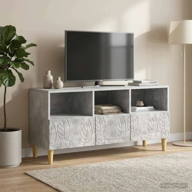vidaXL TV-kast 102 x 34,5 x 50 cm Betongrijs Bewerkt hout grijs, foto 2