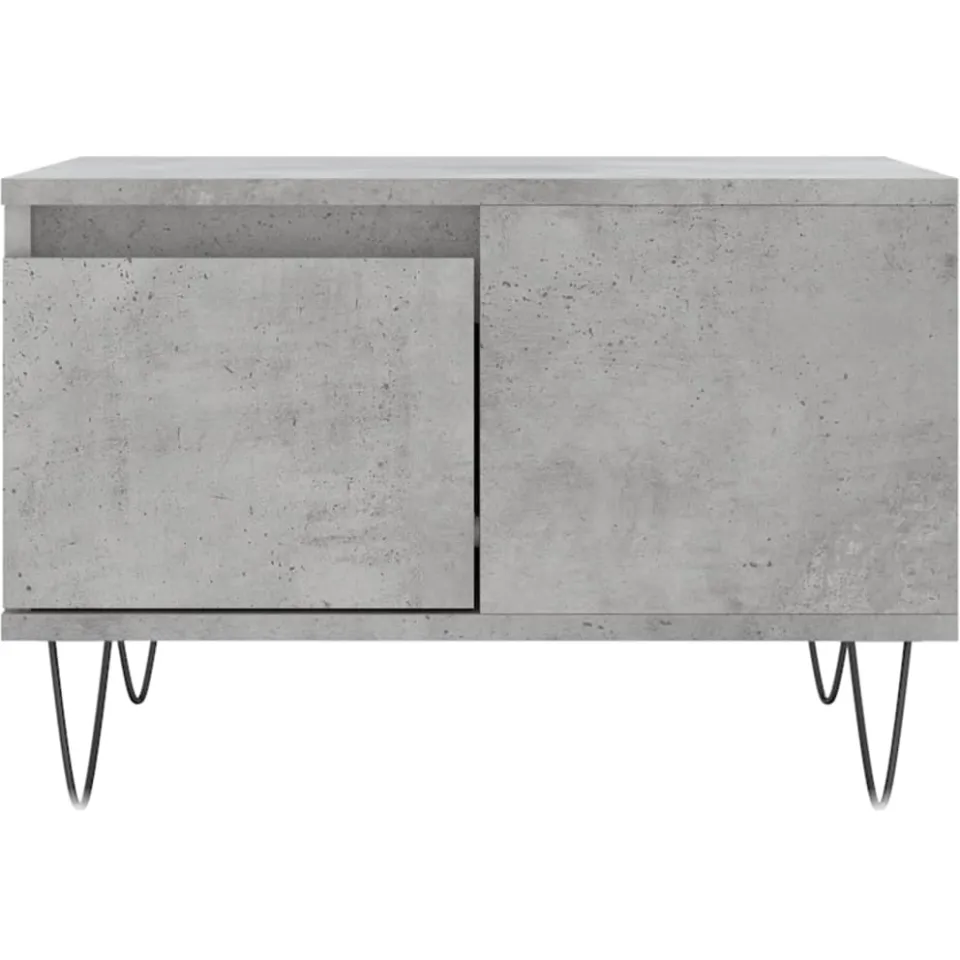 vidaXL Salontafel 55x55x36,5 cm bewerkt hout betongrijs grijs