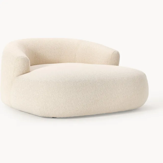 Westwing Collection XL bouclé loungefauteuil Sofia Beige