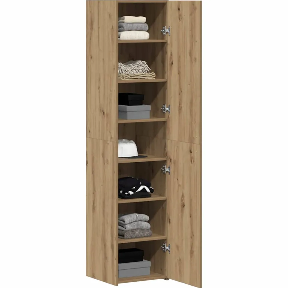 vidaXL Hoge kast Artisan Eiken 40 x 42,5 x 185 cm Bruin