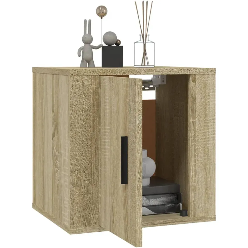 vidaXL Tv-wandmeubels 2 st 40x34,5x40 cm sonoma eikenkleurig Bruin