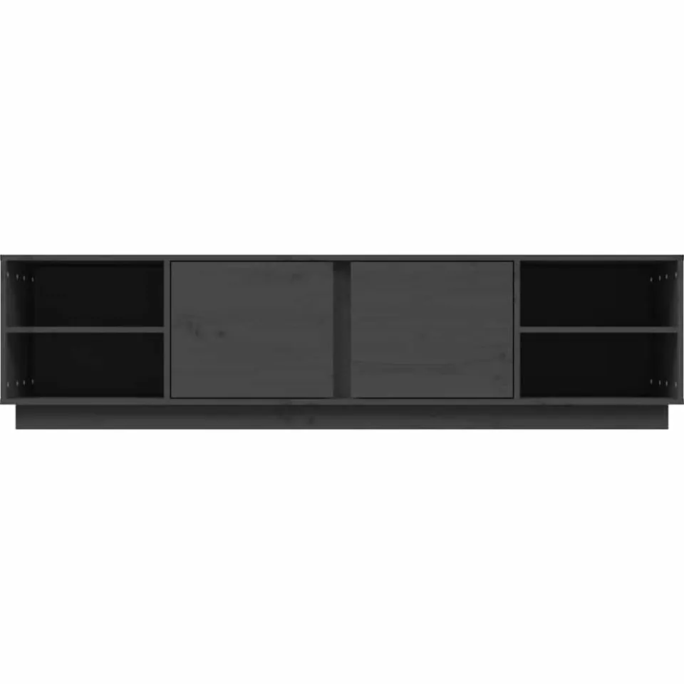 vidaXL Tv-meubel 156x40x40 cm massief grenenhout grijs, foto 3