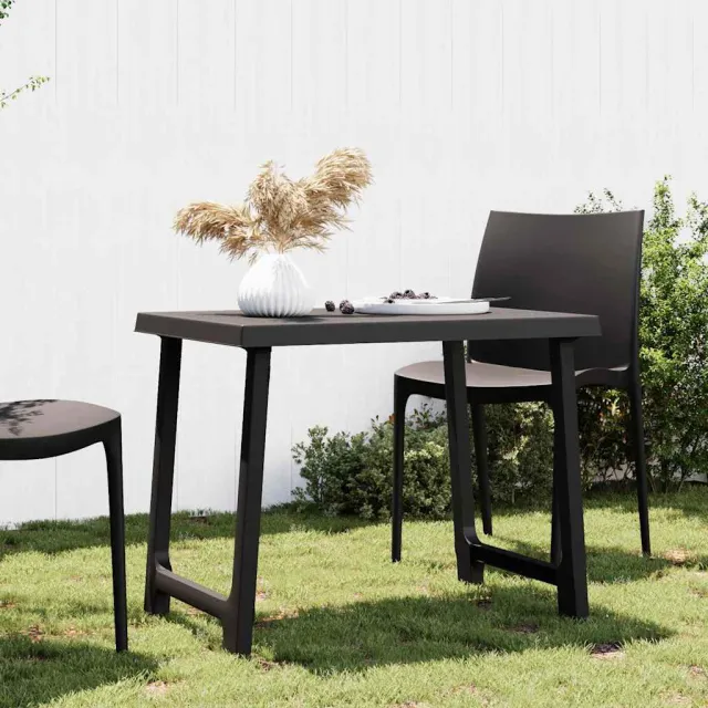 vidaXL Campingtafel hout-look 79x56x64 cm PP antracietkleurig, foto 2