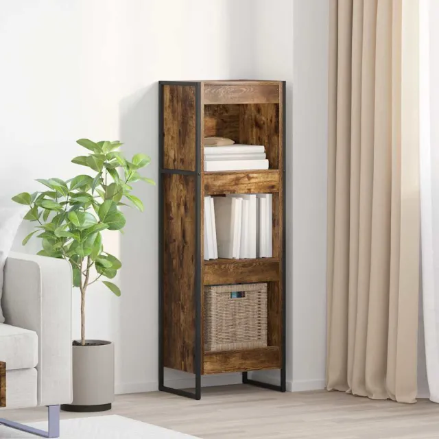 vidaXL Boekenkast 40 x 30 x 121 cm Bewerkt hout Rook Eik bruin, foto 2