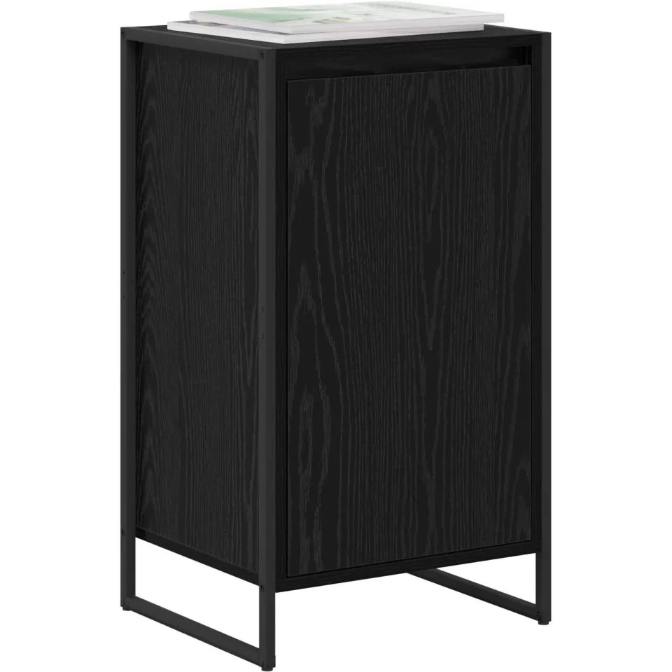 vidaXL Dressoir Zwart Eiken 43 x 36 x 75,5 cm Bewerkt hout