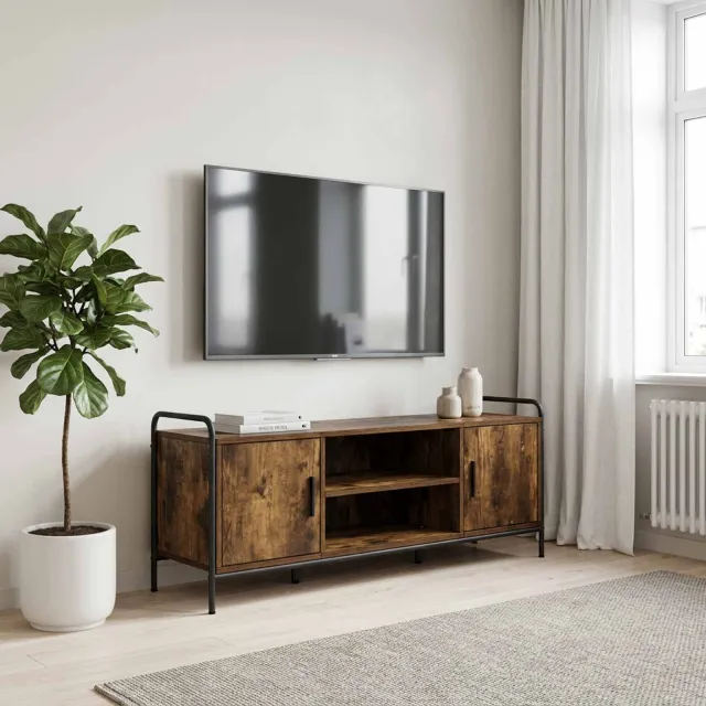 vidaXL Tv-meubel 119 x 33 x 50 cm Gerookt eiken, foto 2