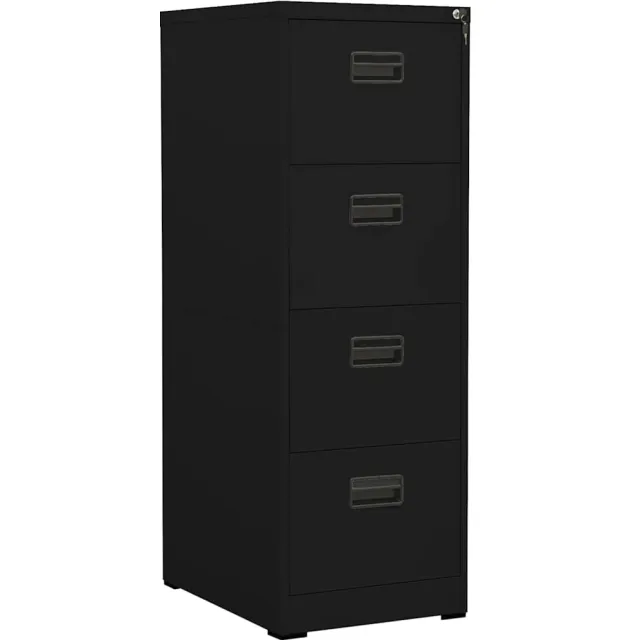 vidaXL Archiefkast 46x62x133 cm staal zwart