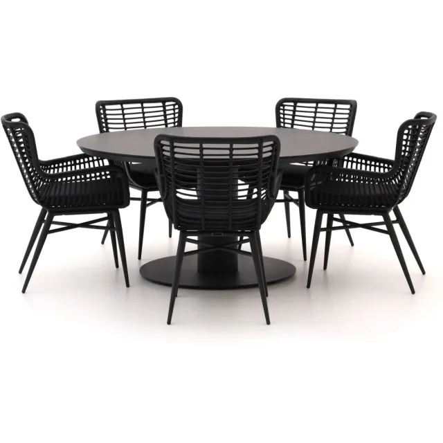 Intenso Furniture Intenso Asti/La Fonte Ø150cm dining tuinset 6-delig Grijs