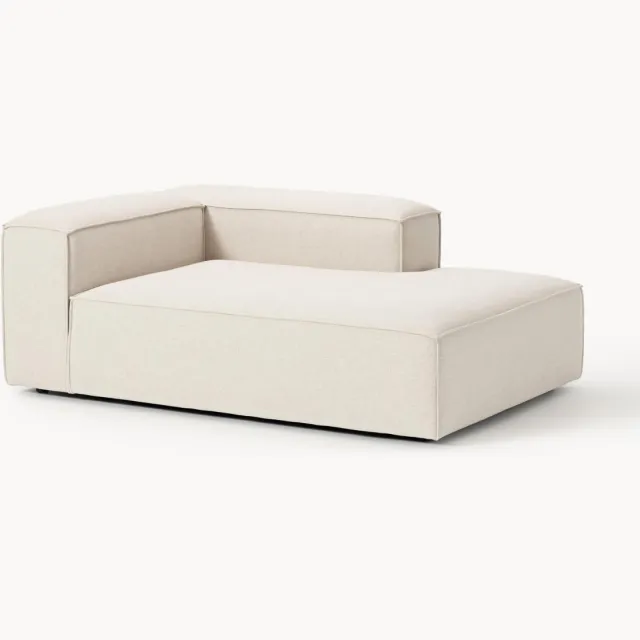 Westwing Collection Hoek chaise longue module Lennon van linnenmix beige