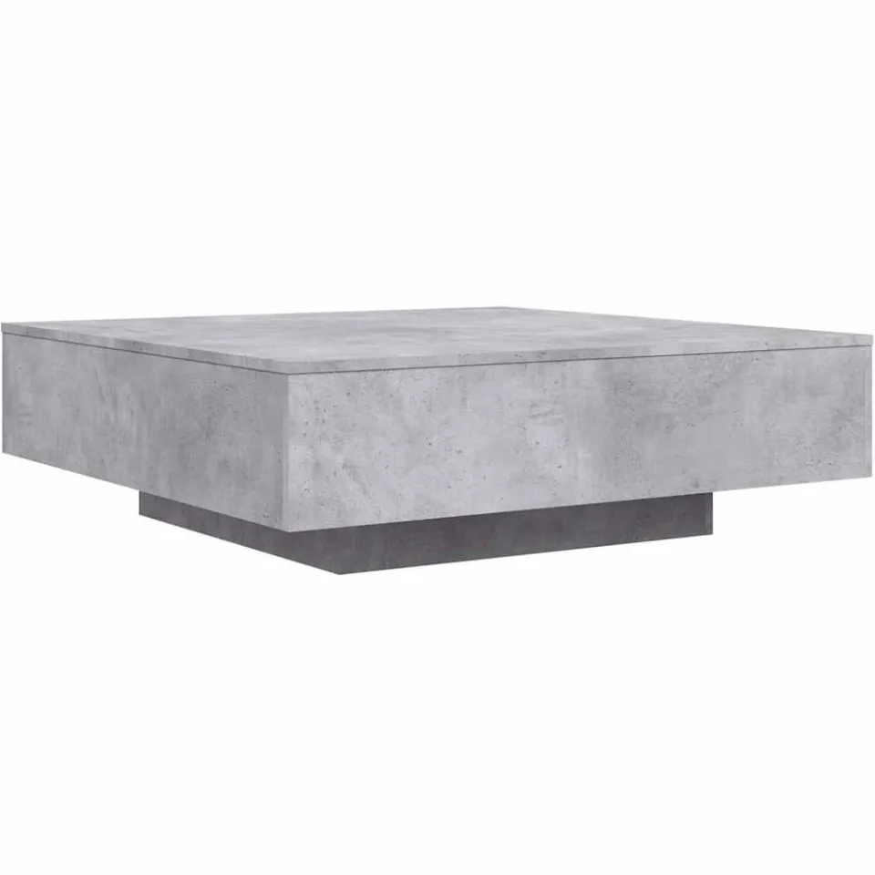 vidaXL Salontafel met LED-verlichting 100x100x31 cm betongrijs