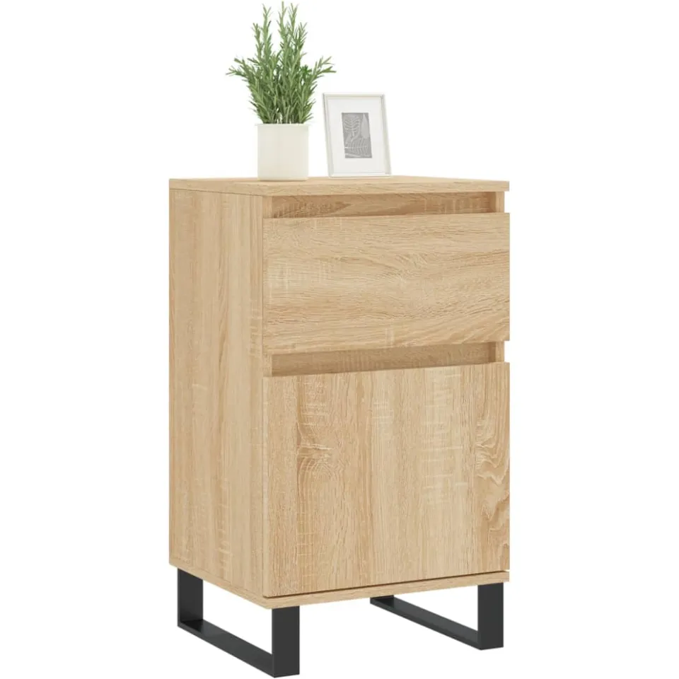 vidaXL Dressoir 40x35x70 cm bewerkt hout sonoma eikenkleurig Bruin