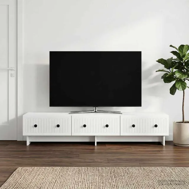 vidaXL TV-kast met lade Wit 147 x 34,5 x 30 cm Bewerkt hout