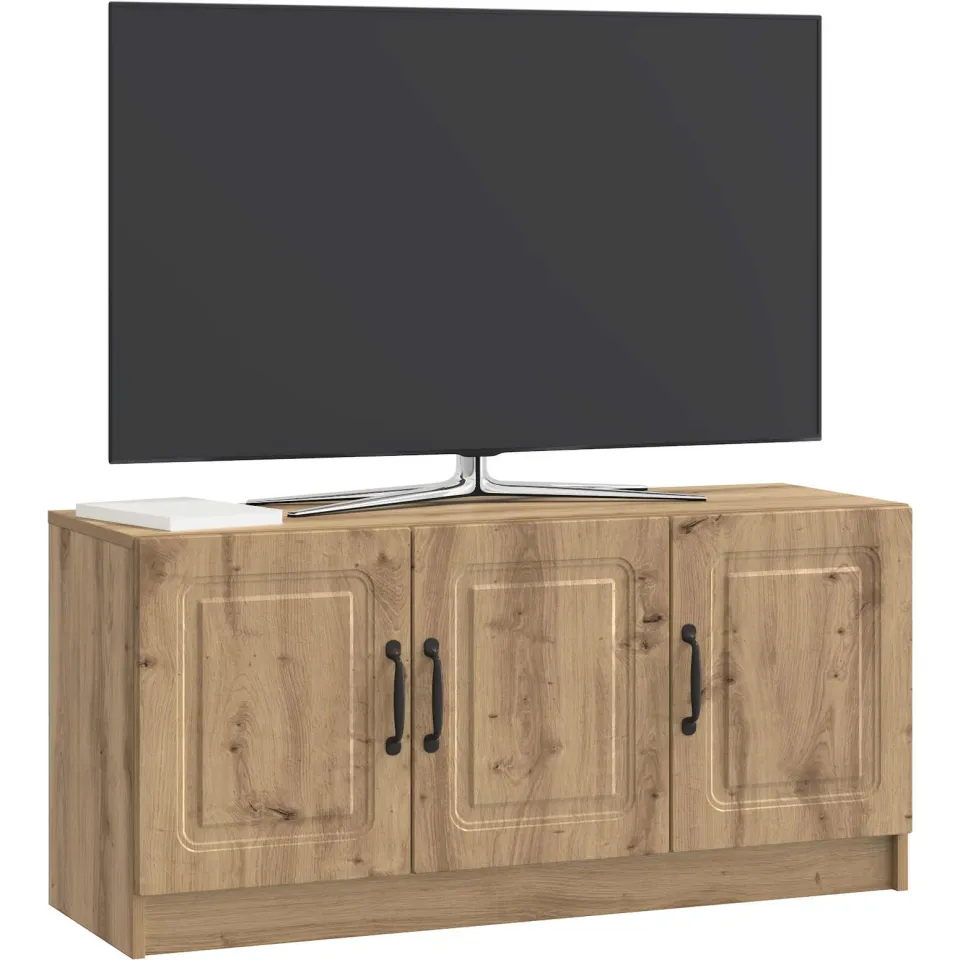 vidaXL Tv-meubel 99 x 34,5 x 47 cm Artisanaal eiken Bewerkt hout