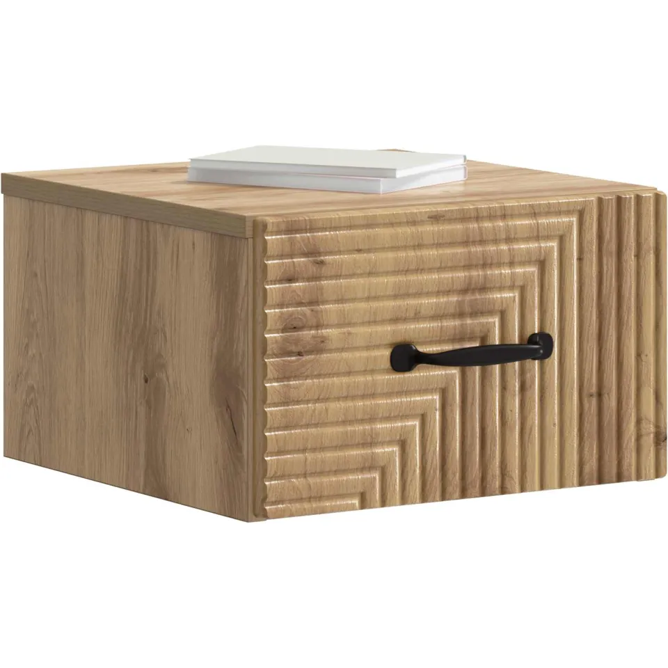 vidaXL Wandbeugel Bedkast Artisanaal eiken 34,5 x 33 x 20 cm Bruin