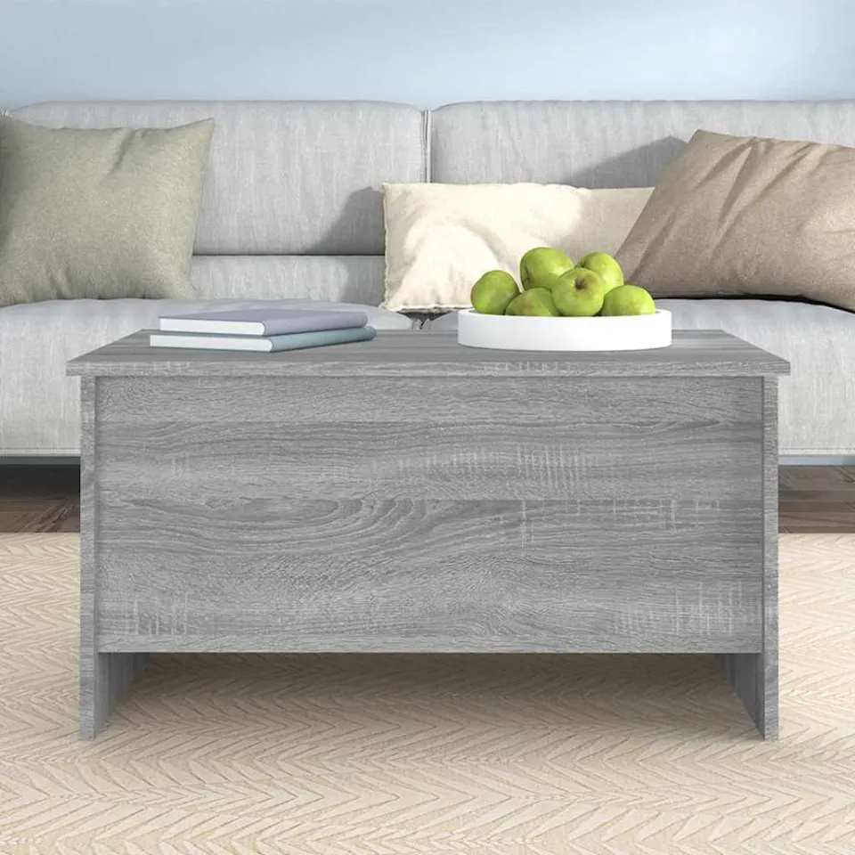 vidaXL Salontafel 80x55,5x41,5 cm bewerkt hout grijs sonoma eikenkleur