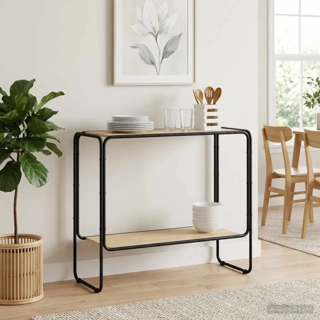 vidaXL Dressoir Sonoma Eiken 93.5 x 38 x 75 cm Bewerkt hout, foto 2
