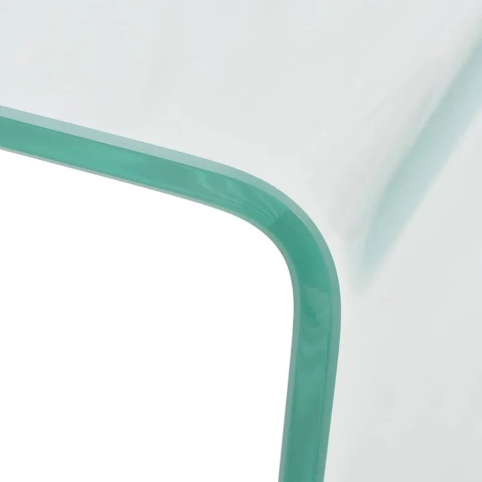 vidaXL Salontafel transparant 49,5x50x45 cm gehard glas transparent, foto 4