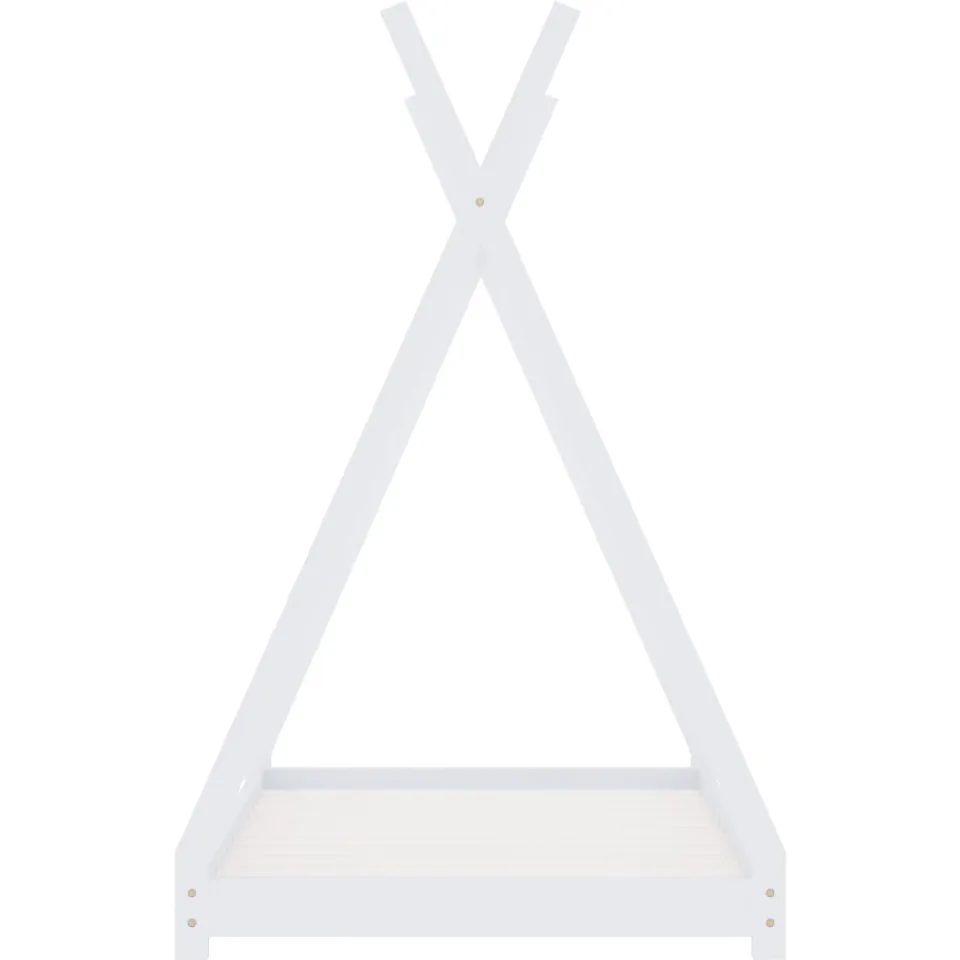 vidaXL Kinderbedframe massief grenenhout wit 90x200 cm, foto 4