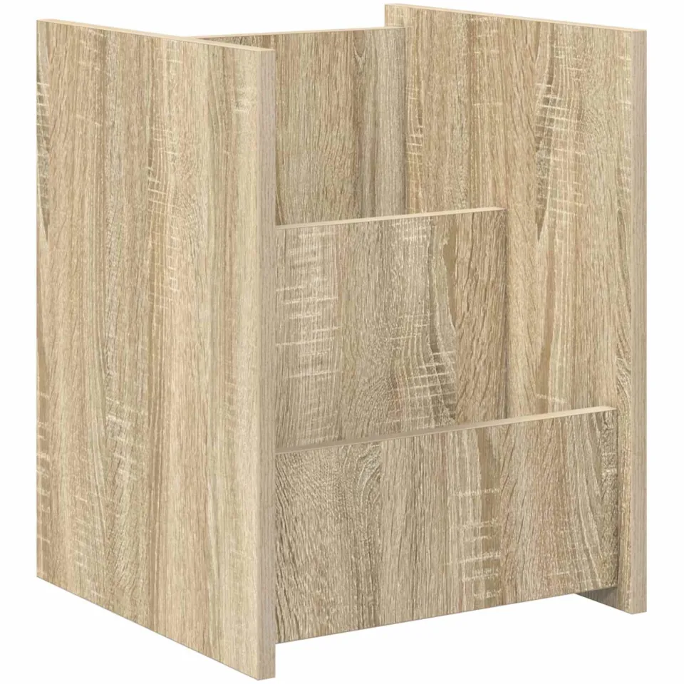 vidaXL Tijdschrift Rek Sonoma Eiken 35 x 35 x 45 cm Bewerkt hout, foto 3