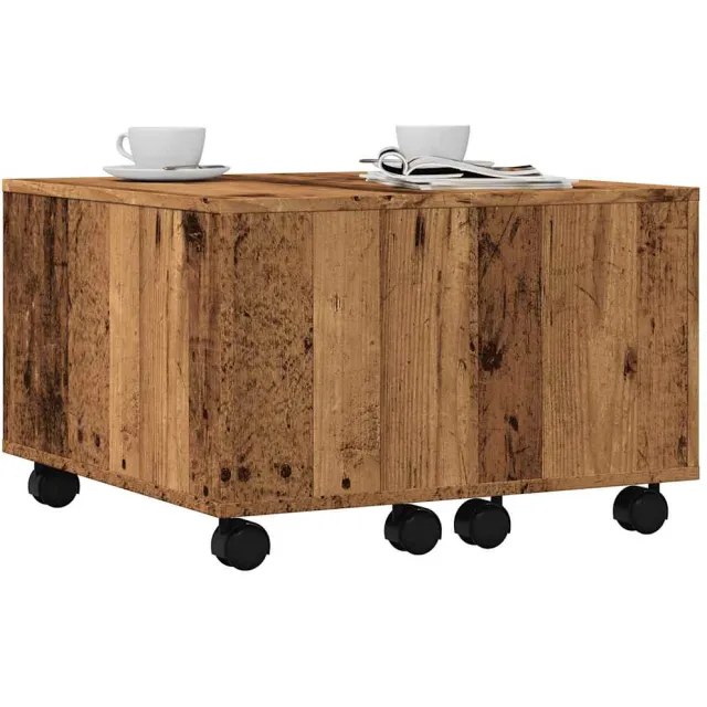 vidaXL Salontafel 60x60x38 cm bewerkt hout oud houtkleurig Bruin