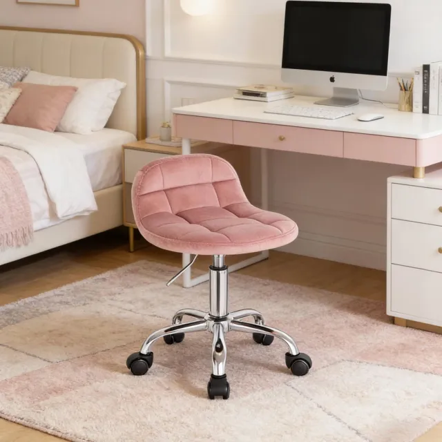 CHICFURN Bureaukruk - Verstelbare hoogte - Lage rugleuning - Roze Pink
