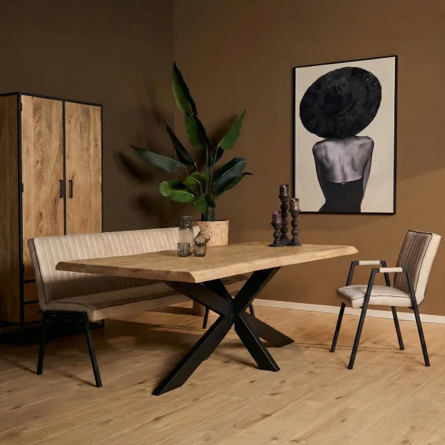 Starfurn Eettafel Dakota - Bruin - 80x140x76 cm