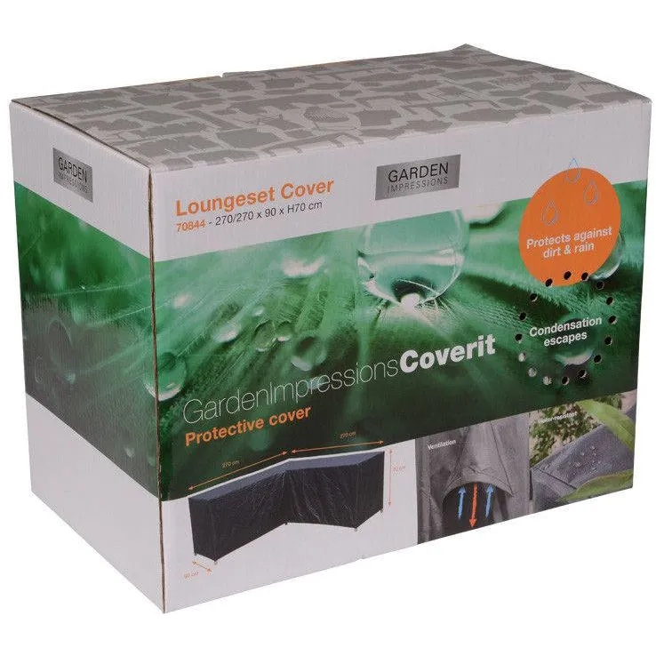 Garden Impressions Coverit loungeset L-vorm beschermhoes donkergrijs, foto 2
