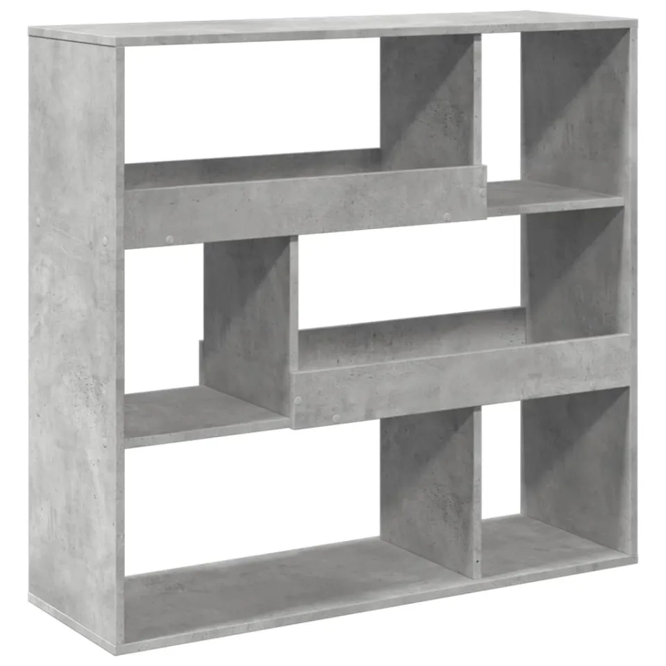 vidaXL Kamerscherm 100x33x94,5 cm bewerkt hout betongrijs grijs, foto 4