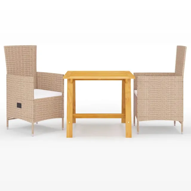 vidaXL 3-delige Tuinset beige