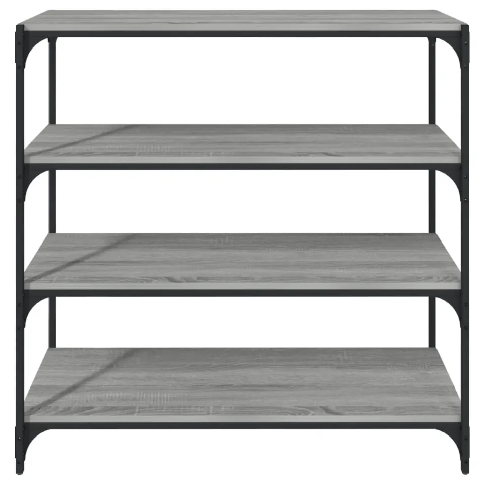 vidaXL Boekenkast 100x33x100 cm hout en staal grijs sonoma eikenkleur, foto 4