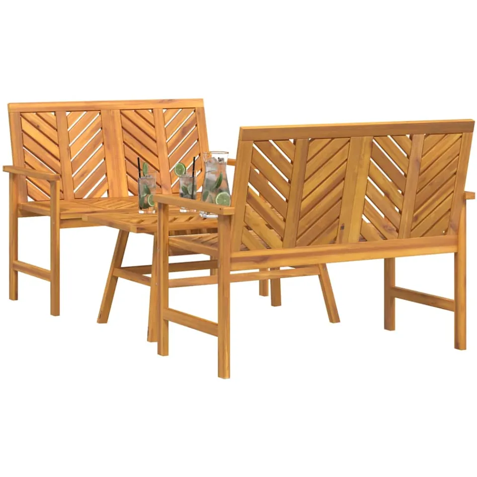 vidaXL Tuin loungeset 3 st Bruin Massief Acaciahout