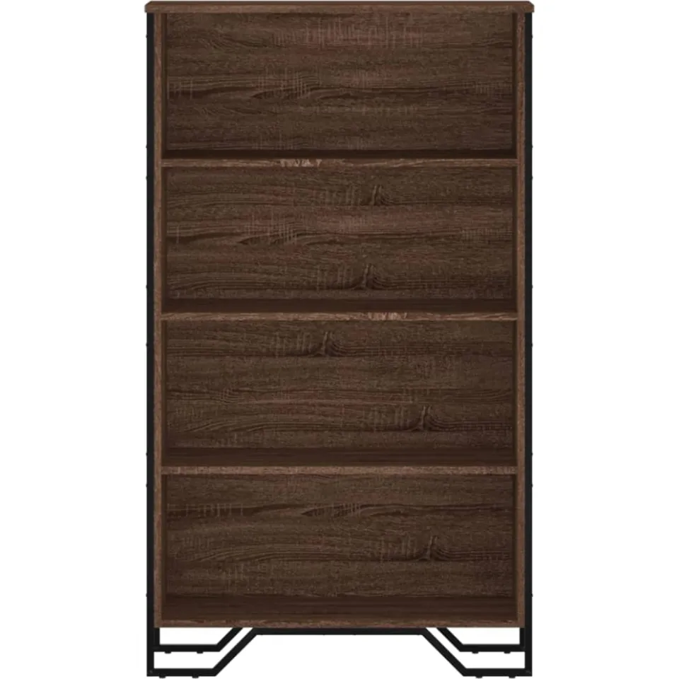 vidaXL Boekenkast 80x31x137,5 cm bewerkt hout bruin eikenkleur, foto 4