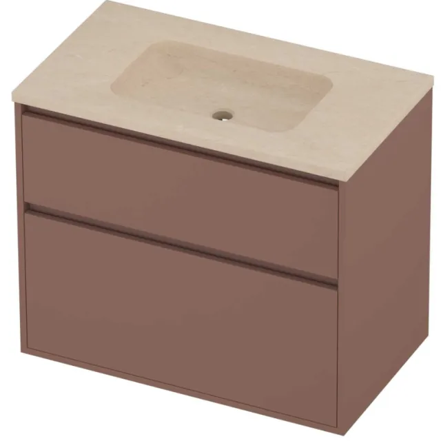 Proline Rollo Badmeubelset Hardsteen Elegant 80x46x67 cm Sand Stone Beauty Blush Rosé Goud