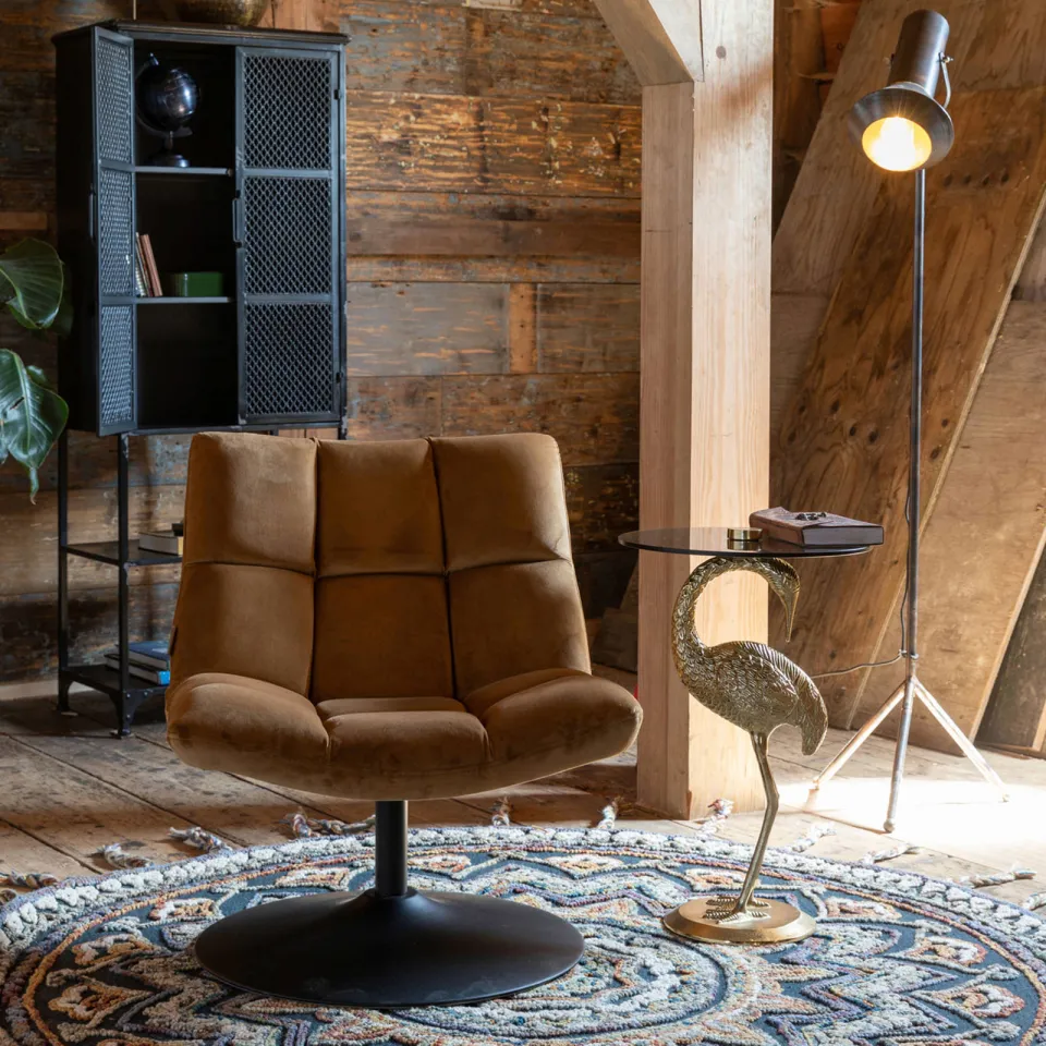 Dutchbone fauteuil Bar Lounge goudbruin, foto 2