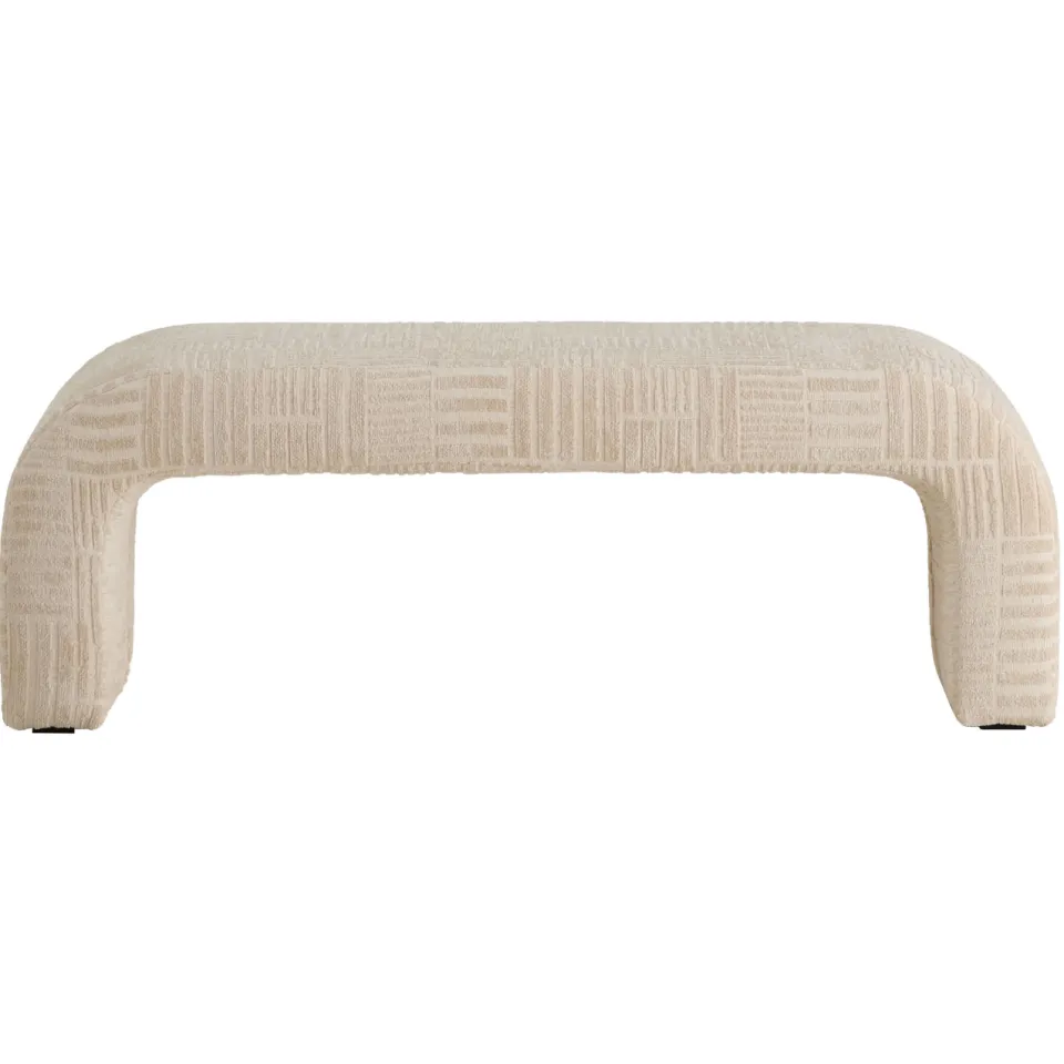 NOUS Living eetkamerbank beige Labyrinth Beige