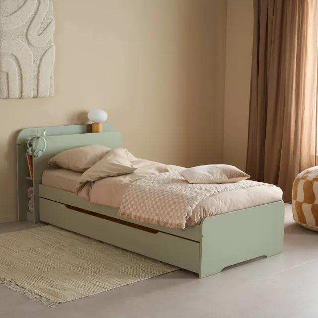 NOUS Living bed Rumble (90x200 cm) Groen