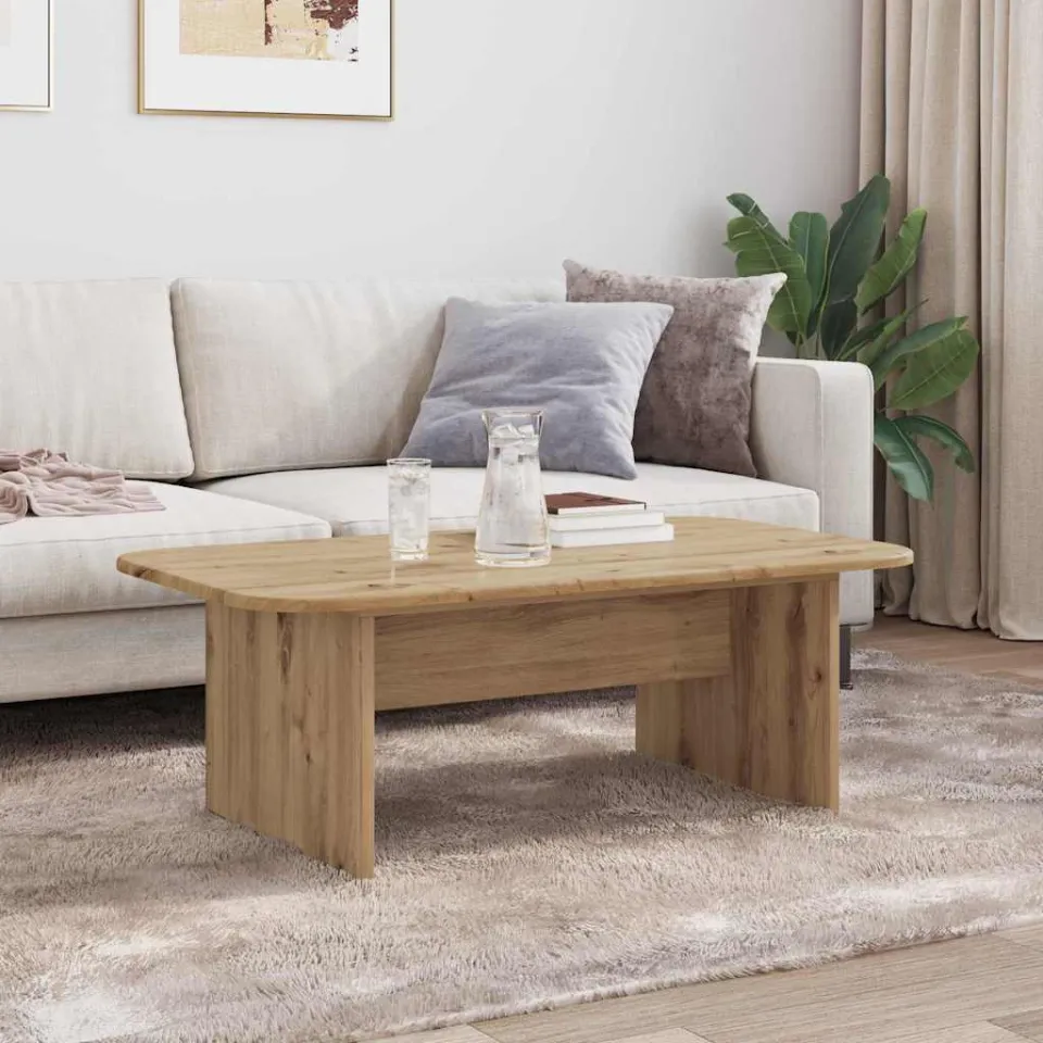 vidaXL Salontafel Artisan Eiken 93 x 53 x 33 cm Bewerkt hout, foto 4