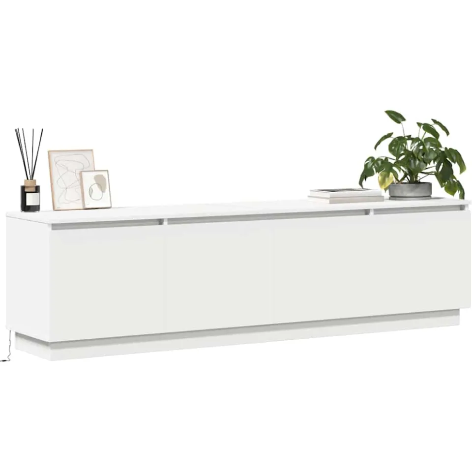 vidaXL TV-kast 180 x 38 x 49 cm Wit Bewerkt hout