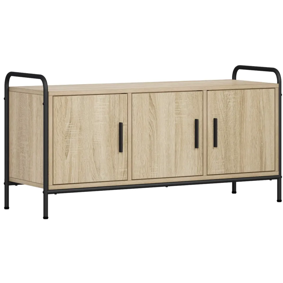 vidaXL Tv-meubel 79,5 x 33 x 50 cm Sonoma Eiken Bewerkt hout, foto 3