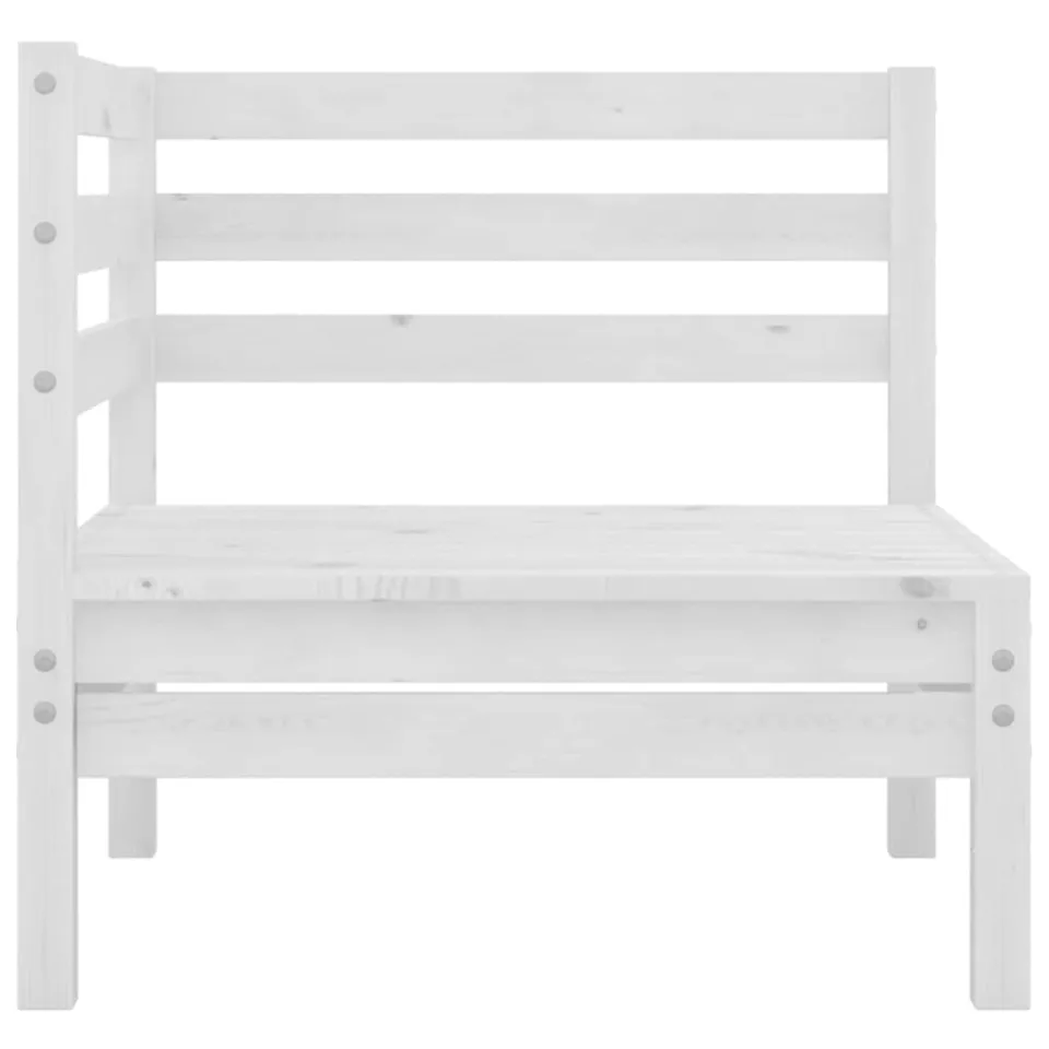 vidaXL 4-delige Loungeset massief grenenhout wit, foto 4