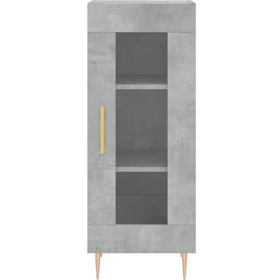 vidaXL Dressoir 34,5x34x90 cm bewerkt hout betongrijs grijs